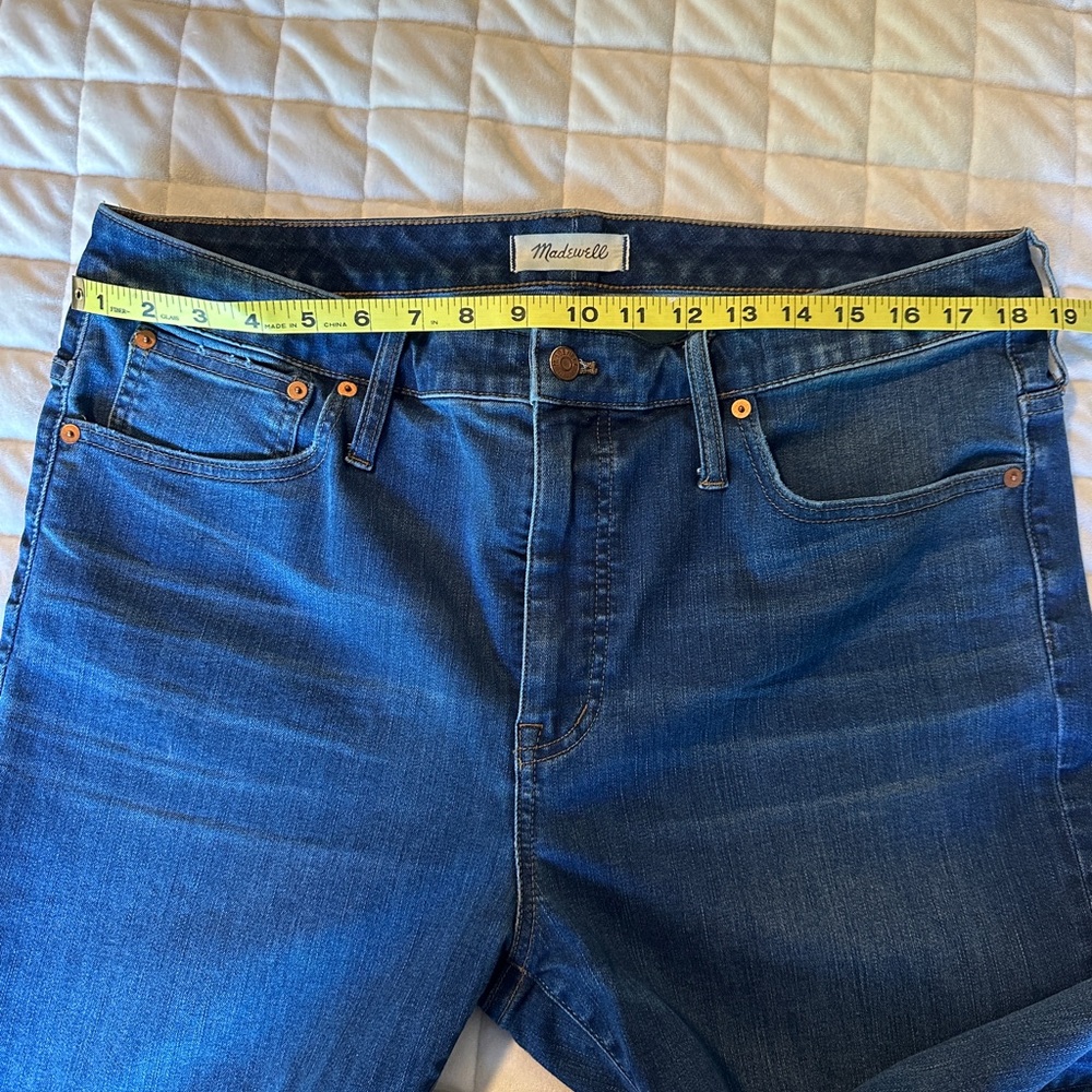Madewell Cali Demi Boot Blue Denim Jeans 33P - Picture 4 of 5